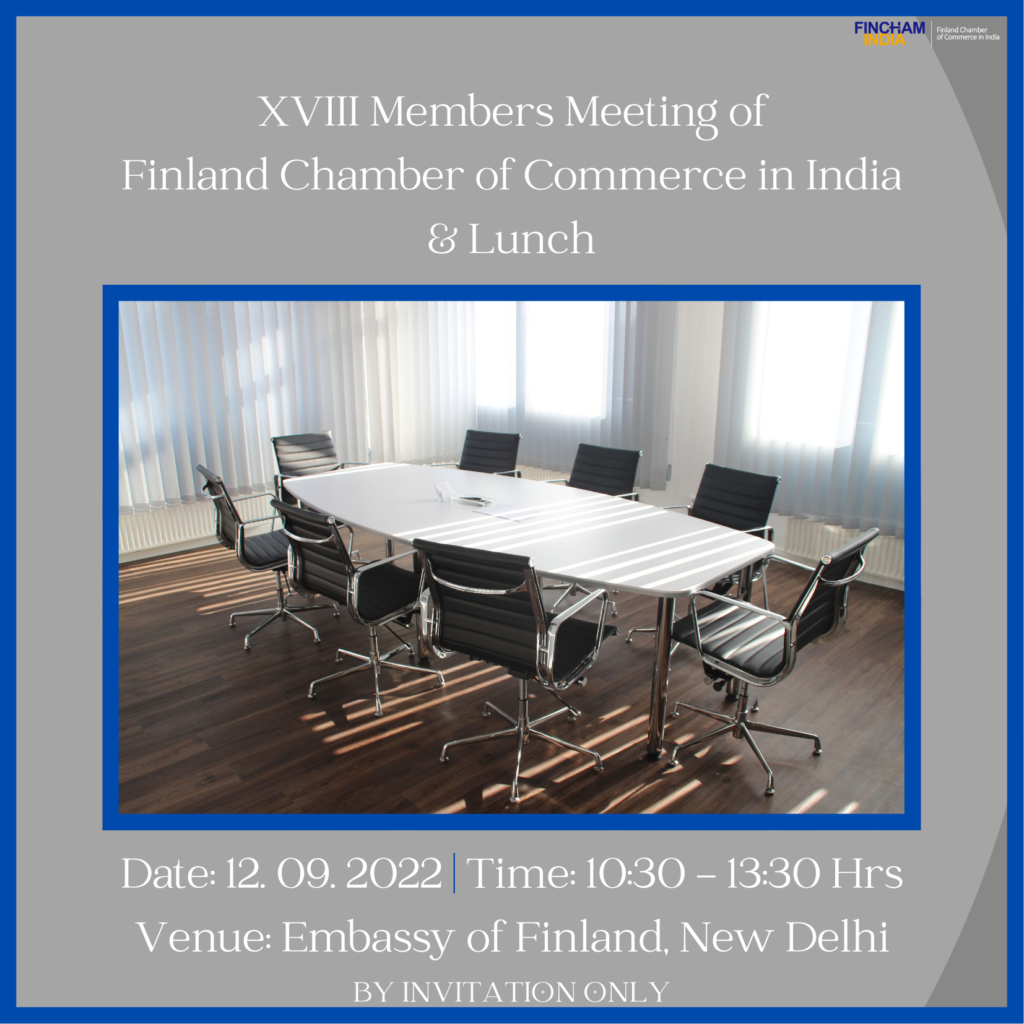 XVIII Members Meeting Of Finland Chamber Of Commerce In India And Lunch