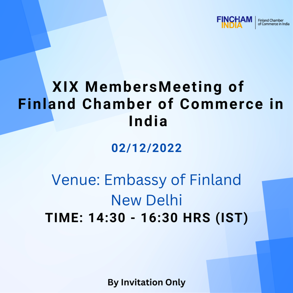 XIX Members Meeting Of Finland Chamber Of Commerce In India